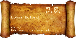 Dobai Botond névjegykártya
